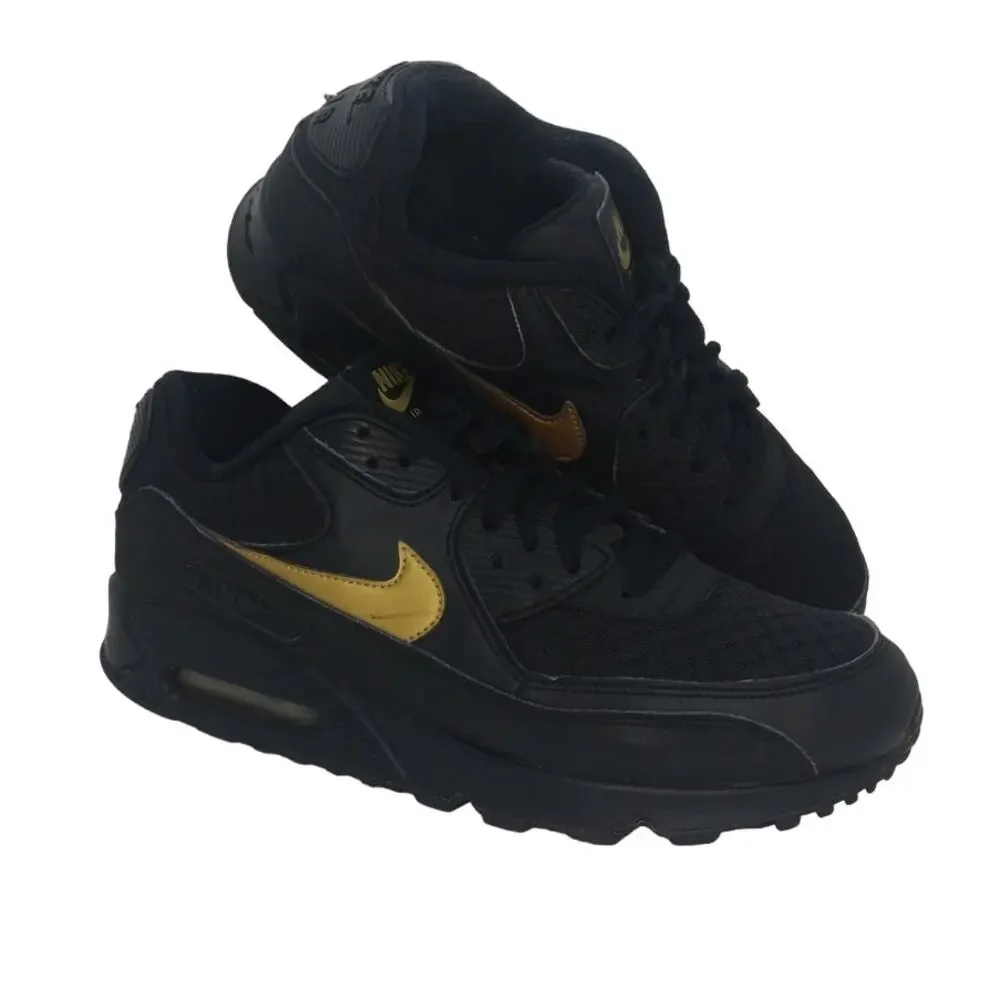 Nike Air Max 90 Essential Mens Black & Gold Athletic Sneakers - sz. 10 1/2